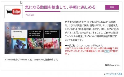 そうだ！DigaでYouTubeを見よう！と思ったら悲しいお知らせ。