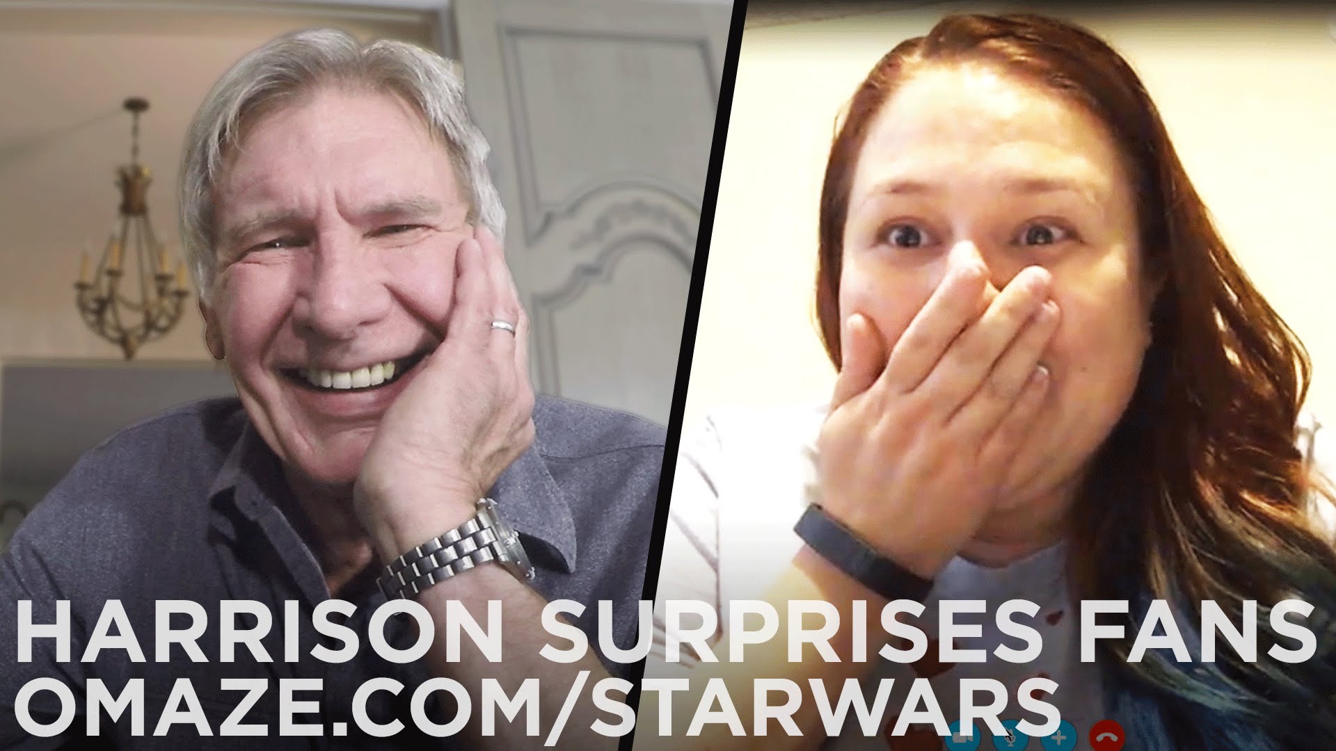 ハリソン・フォードがスターウォーズファンのSkypeに登場するサプライズ