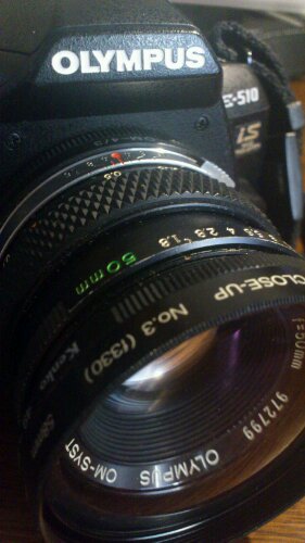 f1.8 50mmレンズとクローズアップレンズ